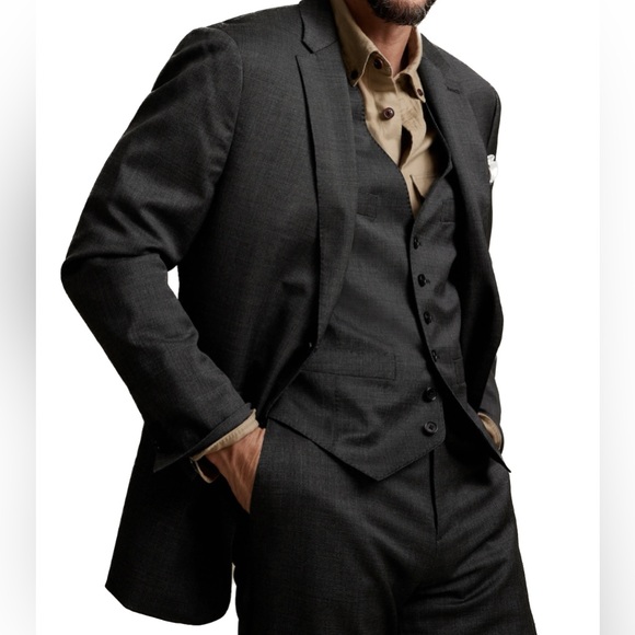 Banana Republic Other - Banana Republic Signature Gray Nailhead Suit Vest Size 42